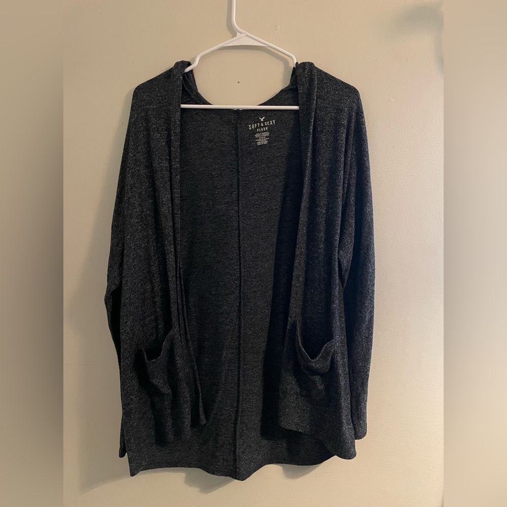 Medium American Eagle cardigan with hood and pockets
